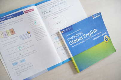 Cambridge Global English textbook used in lessons